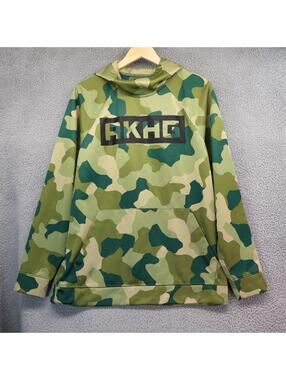 Alaskan Hardgear Hoodie Mens Medium Camo Pullover Green